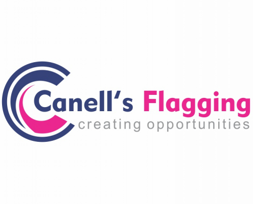 Portland Logo Design for Canell's Flagging. Flagging Contractor Logo Design