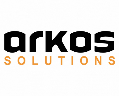 Portland Logo Design for Arkos Solutions. Architecture and Construction Company Logo Design. Wordmark