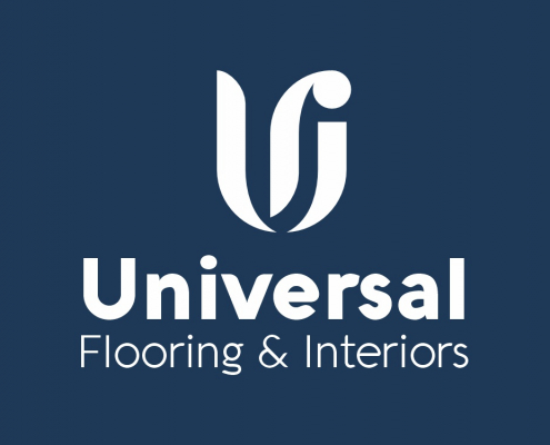 Portland Logo Design for Flooring Installation Companies. Logo one color version dark background