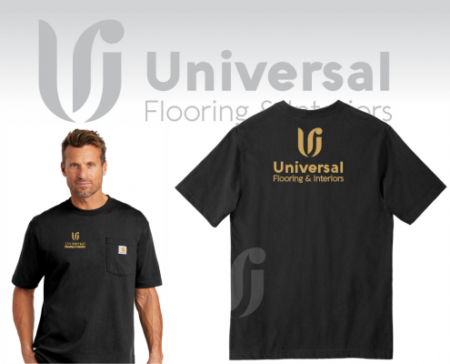 Portland Logo Design for Flooring Installation Companies. Apparel logo design t-shirt application