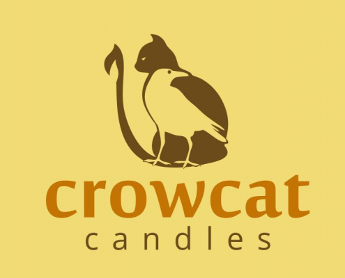Portland Logo Design for CrowCat Candels. Product, packaging Logo Design